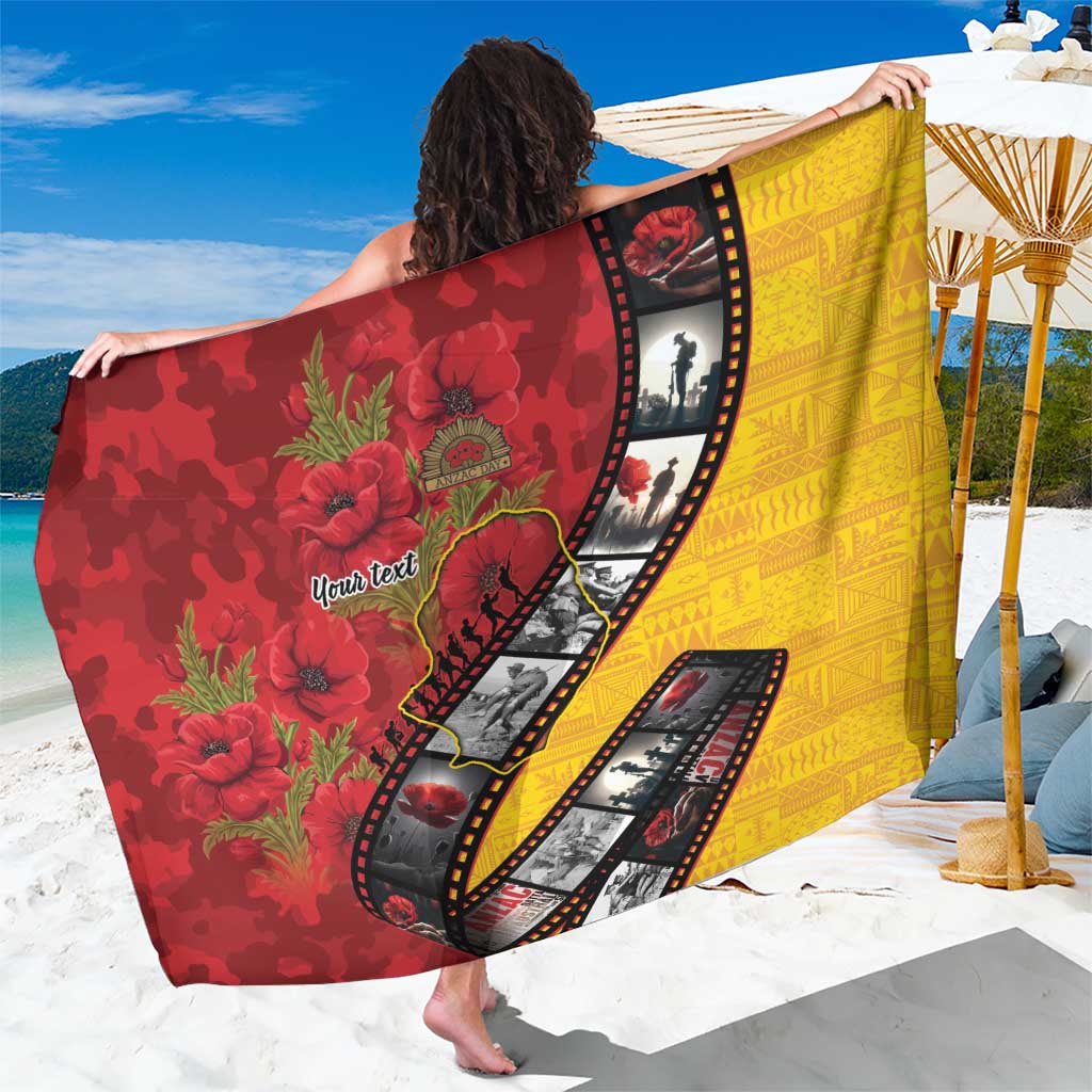 Personalised Niue ANZAC 1915-2026 Filmstrip Sarong Lest We Forget 25 April