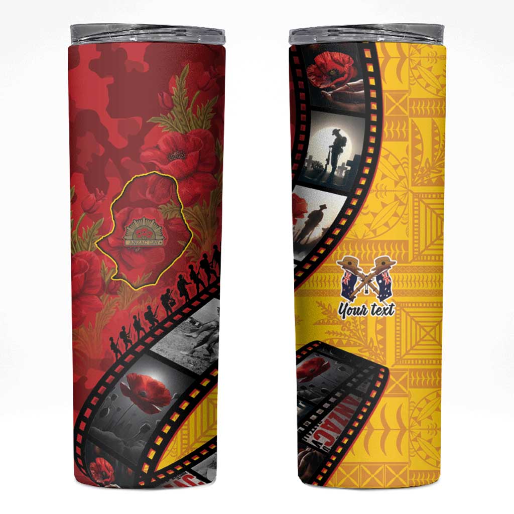 Personalised Niue ANZAC 1915-2026 Filmstrip Skinny Tumbler Lest We Forget 25 April