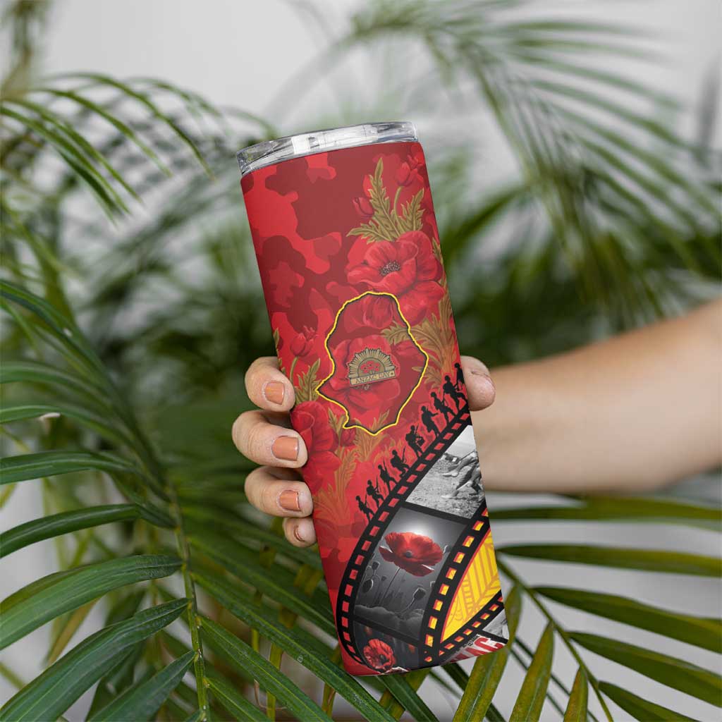 Personalised Niue ANZAC 1915-2026 Filmstrip Skinny Tumbler Lest We Forget 25 April