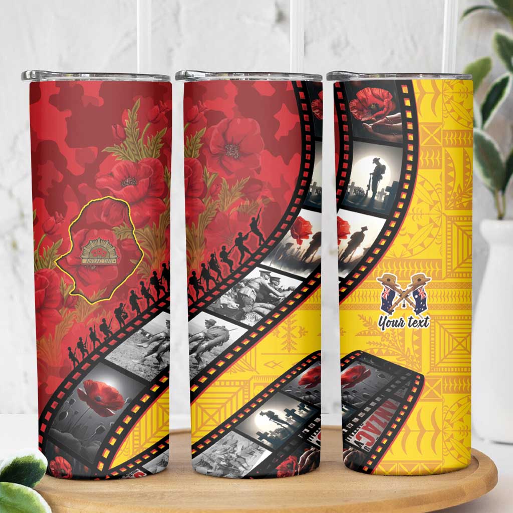 Personalised Niue ANZAC 1915-2026 Filmstrip Skinny Tumbler Lest We Forget 25 April