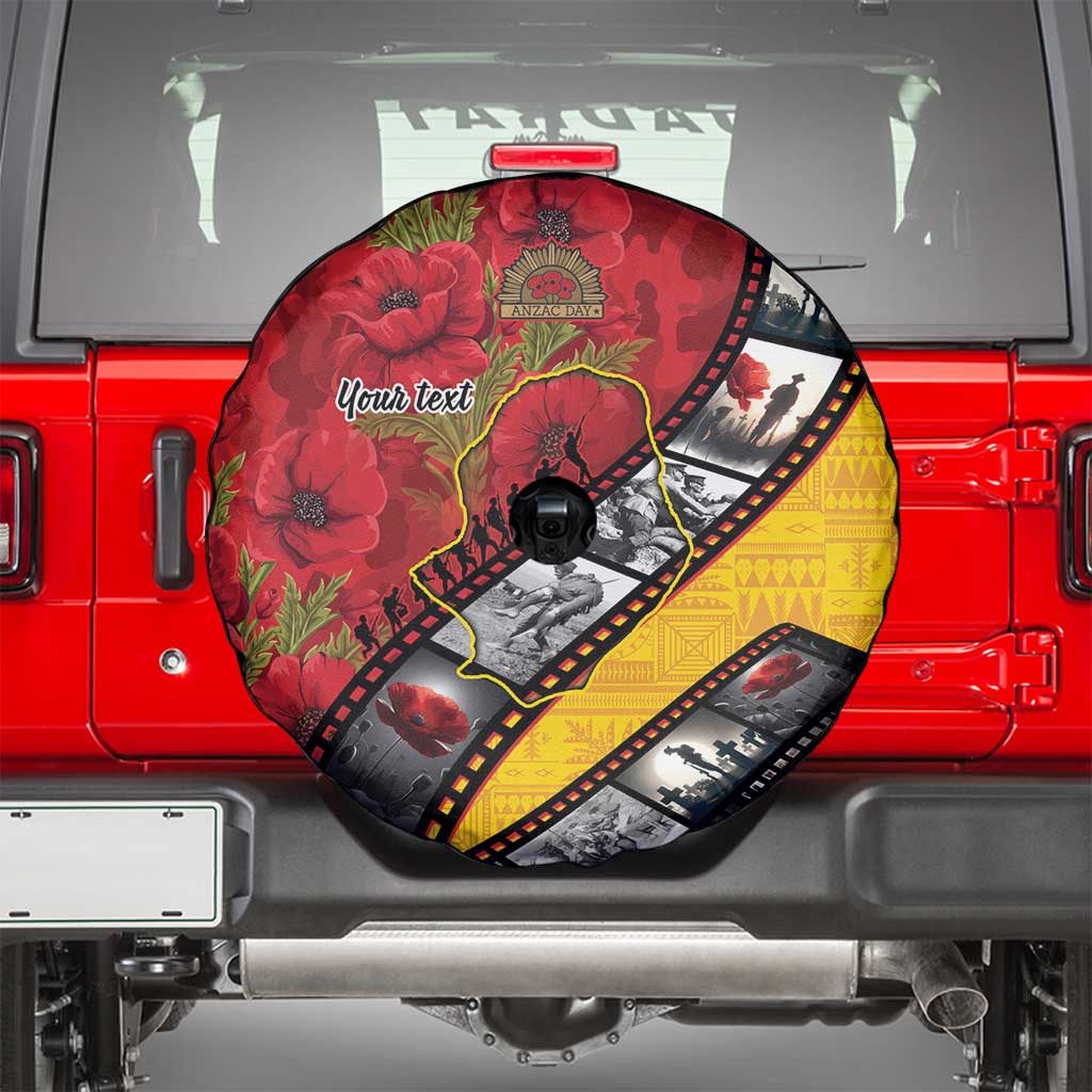 Personalised Niue ANZAC 1915-2026 Filmstrip Spare Tire Cover Lest We Forget 25 April