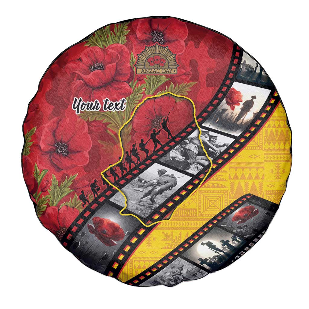 Personalised Niue ANZAC 1915-2026 Filmstrip Spare Tire Cover Lest We Forget 25 April
