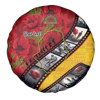 Personalised Niue ANZAC 1915-2026 Filmstrip Spare Tire Cover Lest We Forget 25 April