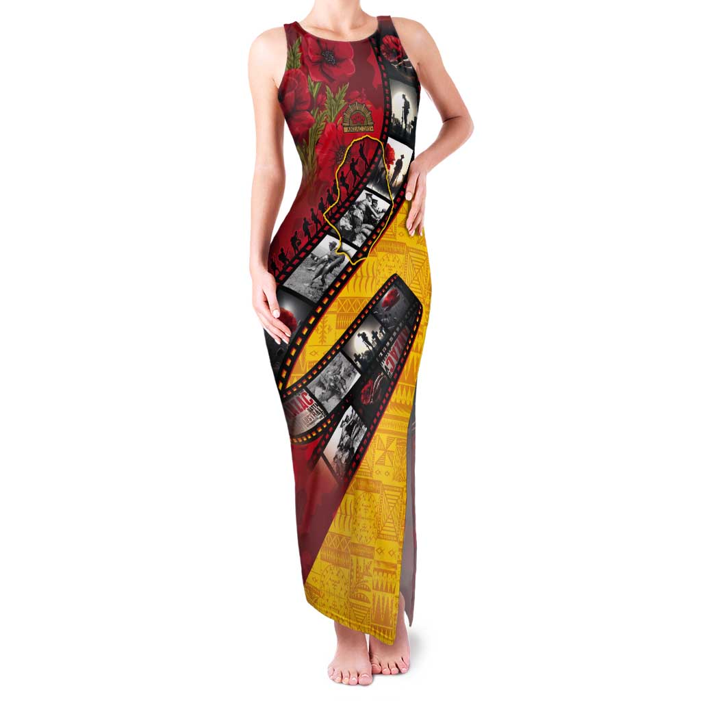 Personalised Niue ANZAC 1915-2026 Filmstrip Tank Maxi Dress Lest We Forget 25 April