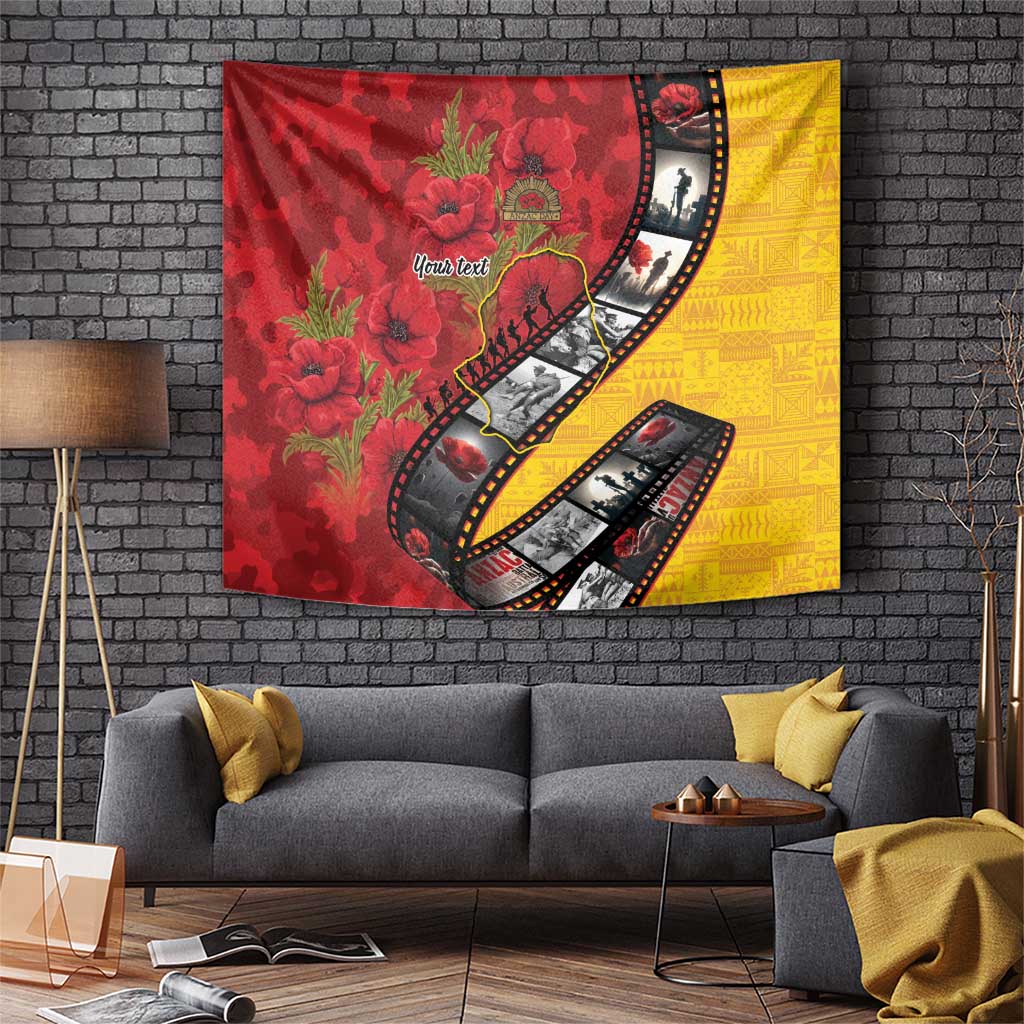 Personalised Niue ANZAC 1915-2026 Filmstrip Tapestry Lest We Forget 25 April