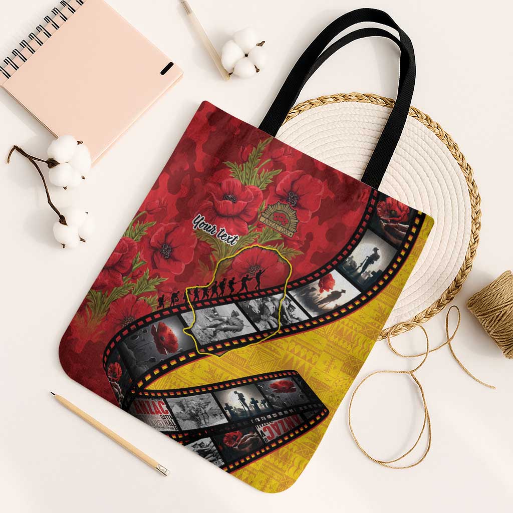 Personalised Niue ANZAC 1915-2026 Filmstrip Tote Bag Lest We Forget 25 April