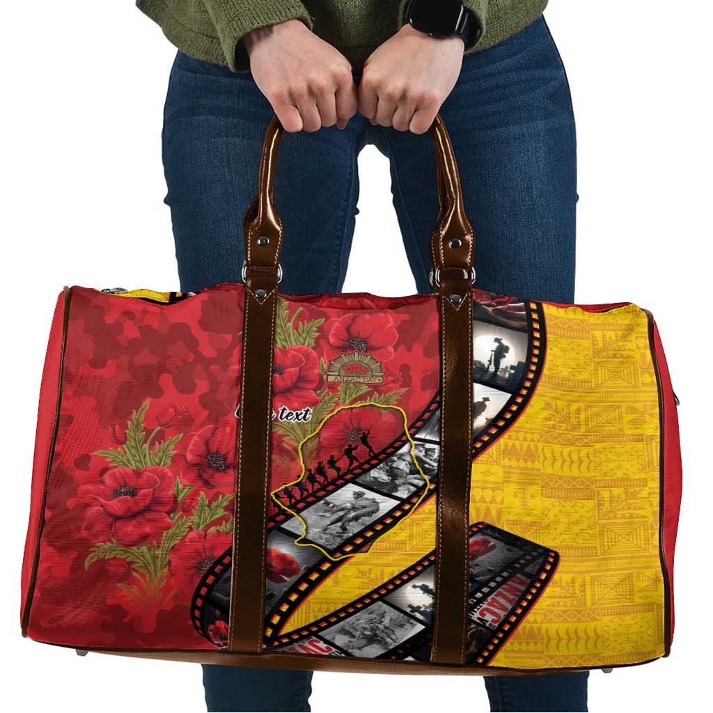 Personalised Niue ANZAC 1915-2026 Filmstrip Travel Bag Lest We Forget 25 April