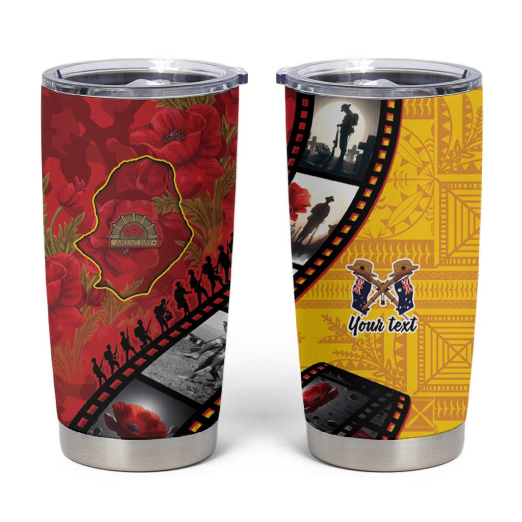 Personalised Niue ANZAC 1915-2026 Filmstrip Tumbler Cup Lest We Forget 25 April