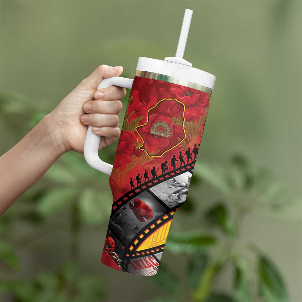 Personalised Niue ANZAC 1915-2026 Filmstrip Tumbler With Handle Lest We Forget 25 April