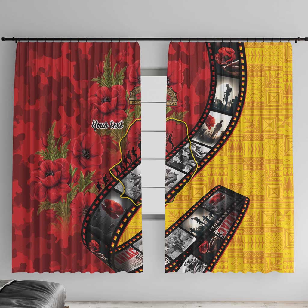 Personalised Niue ANZAC 1915-2026 Filmstrip Window Curtain Lest We Forget 25 April