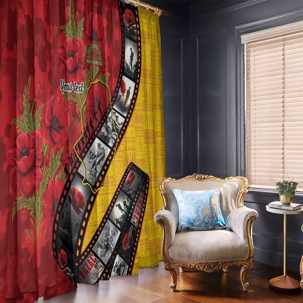 Personalised Niue ANZAC 1915-2026 Filmstrip Window Curtain Lest We Forget 25 April LT9 - Polynesian Pride