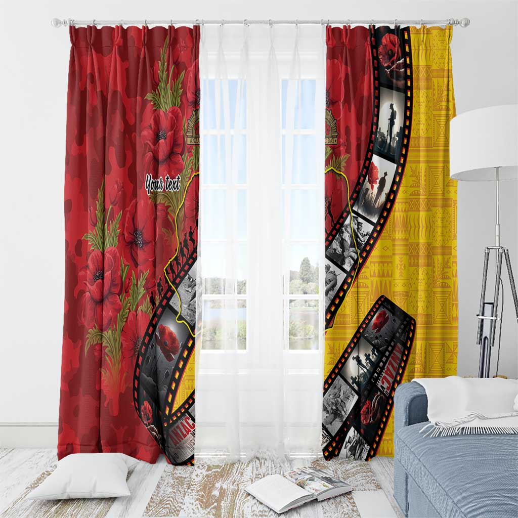Personalised Niue ANZAC 1915-2026 Filmstrip Window Curtain Lest We Forget 25 April LT9 - Polynesian Pride