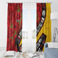Personalised Niue ANZAC 1915-2026 Filmstrip Window Curtain Lest We Forget 25 April LT9 - Polynesian Pride
