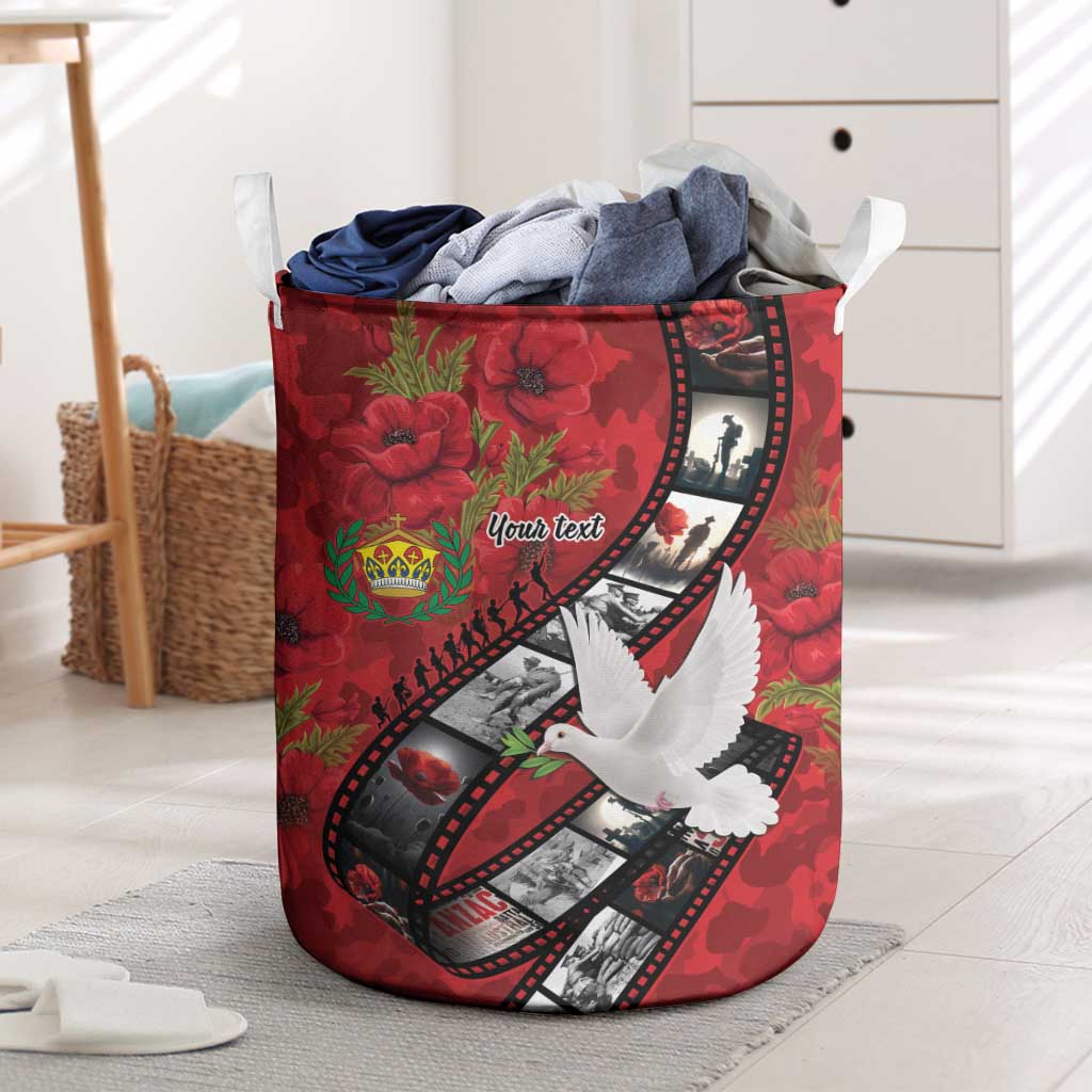 Personalised Tonga ANZAC 1915-2026 Filmstrip Laundry Basket Lest We Forget 25 April