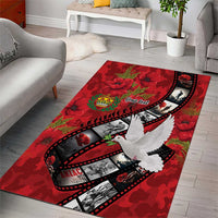 Personalised Tonga ANZAC 1915-2026 Filmstrip Area Rug Lest We Forget 25 April