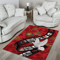 Personalised Tonga ANZAC 1915-2026 Filmstrip Area Rug Lest We Forget 25 April
