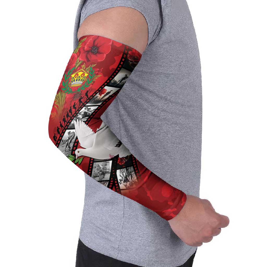 Personalised Tonga ANZAC 1915-2026 Filmstrip Arm Sleeves Lest We Forget 25 April