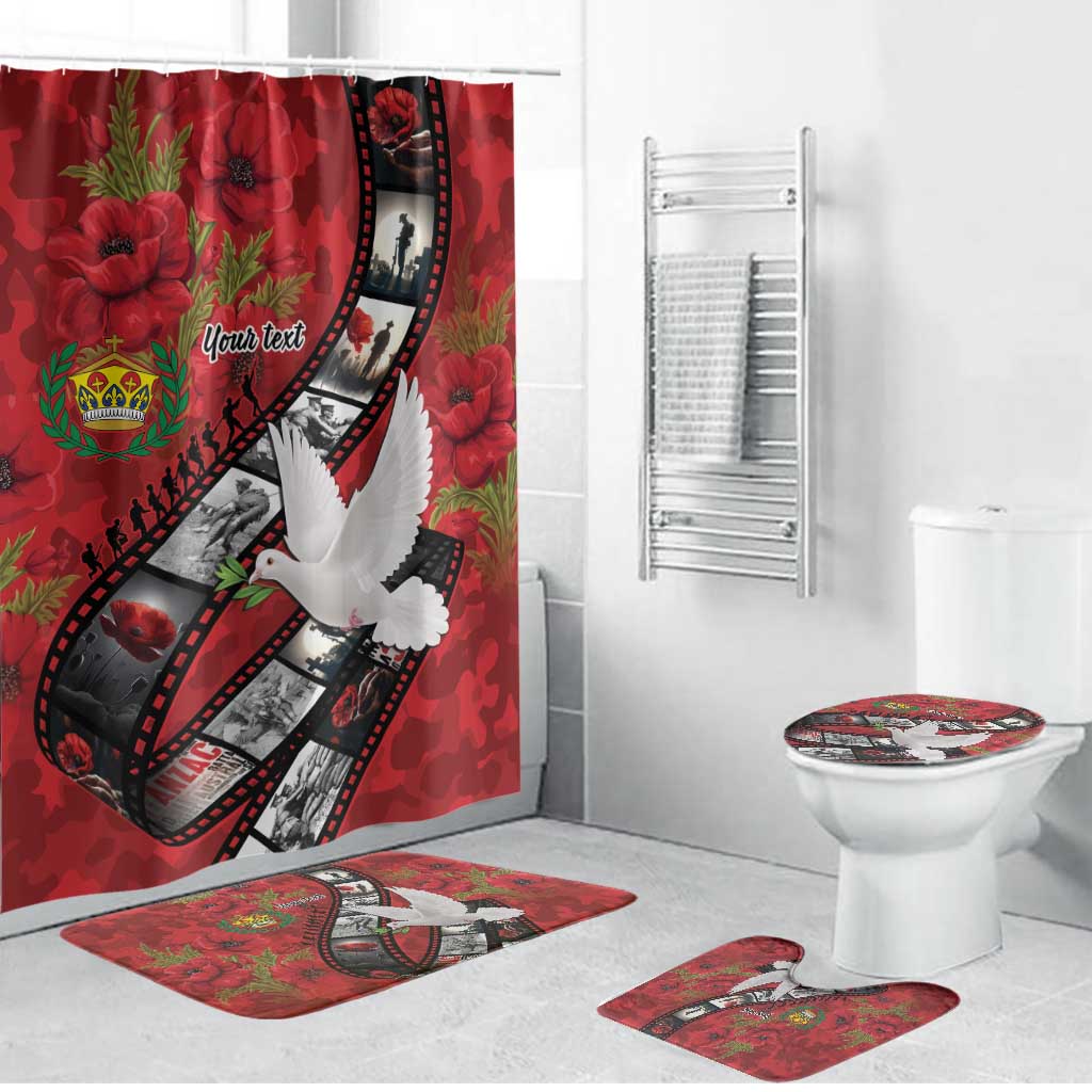 Personalised Tonga ANZAC 1915-2026 Filmstrip Bathroom Set Lest We Forget 25 April