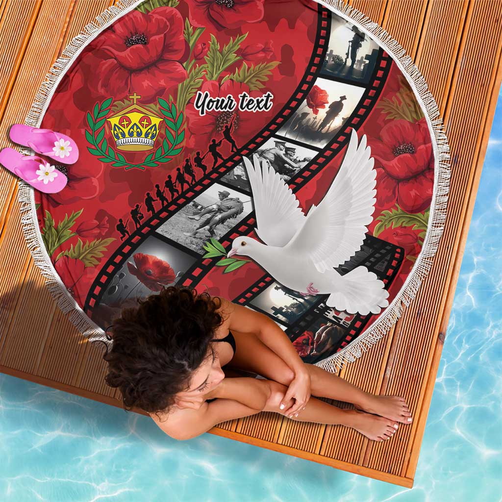 Personalised Tonga ANZAC 1915-2026 Filmstrip Beach Blanket Lest We Forget 25 April