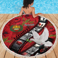 Personalised Tonga ANZAC 1915-2026 Filmstrip Beach Blanket Lest We Forget 25 April