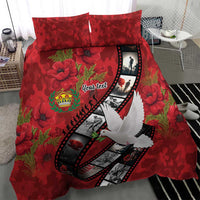 Personalised Tonga ANZAC 1915-2026 Filmstrip Bedding Set Lest We Forget 25 April