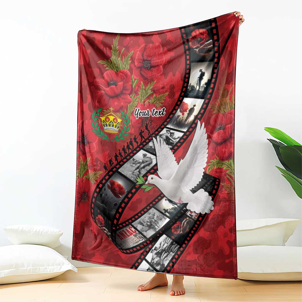 Personalised Tonga ANZAC 1915-2026 Filmstrip Blanket Lest We Forget 25 April
