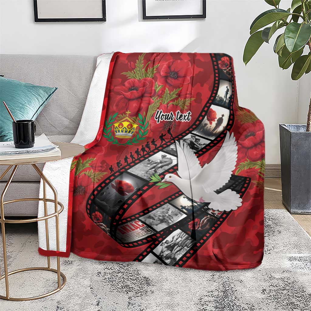 Personalised Tonga ANZAC 1915-2026 Filmstrip Blanket Lest We Forget 25 April