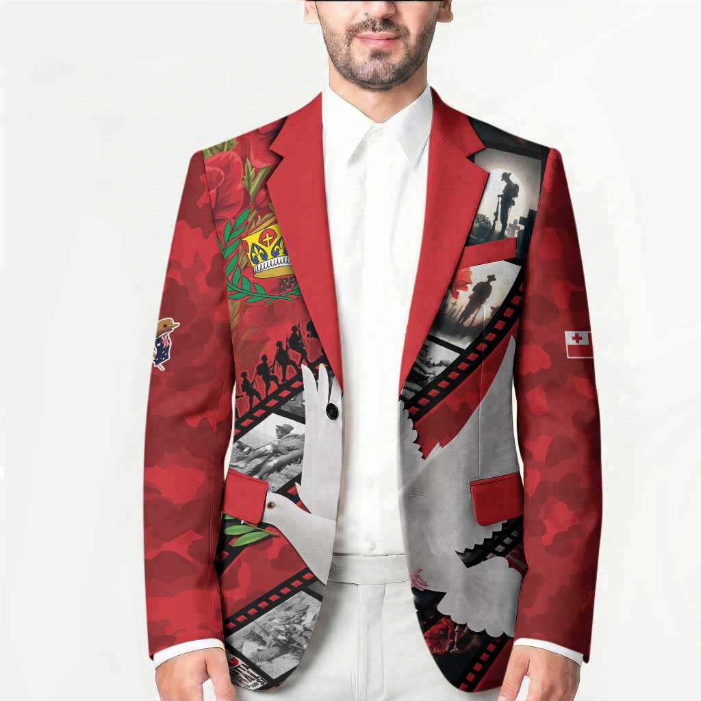 Personalised Tonga ANZAC 1915-2026 Filmstrip Blazer Lest We Forget 25 April