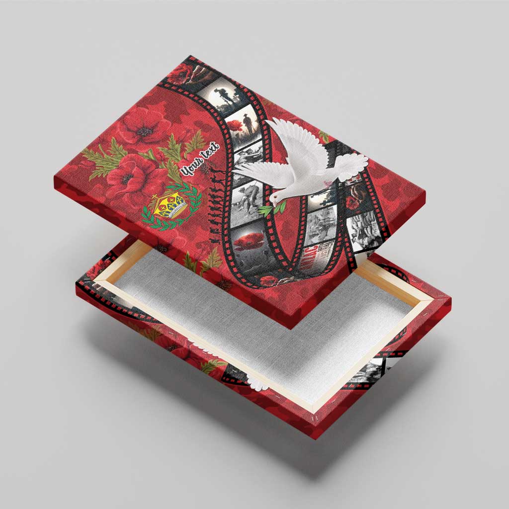 Personalised Tonga ANZAC 1915-2026 Filmstrip Canvas Wall Art Lest We Forget 25 April