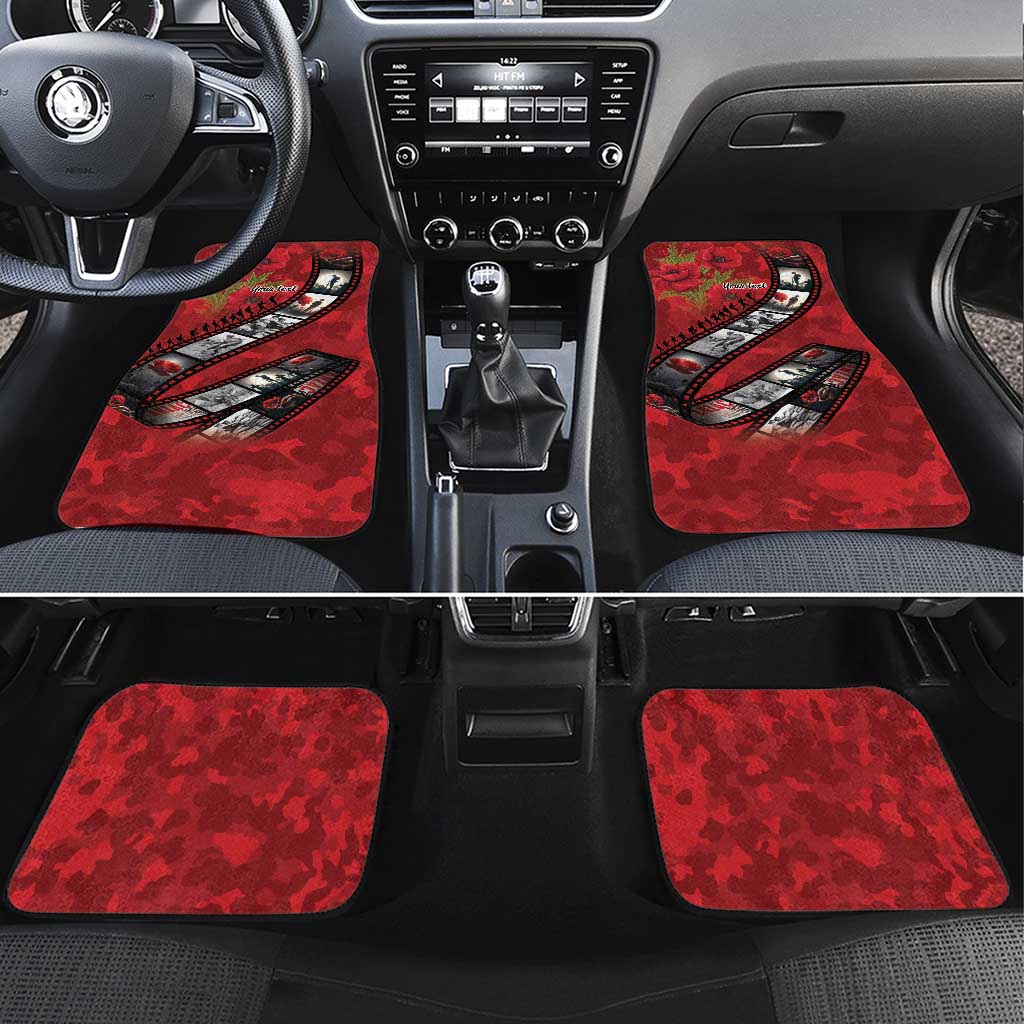 Personalised Tonga ANZAC 1915-2026 Filmstrip Car Mats Lest We Forget 25 April