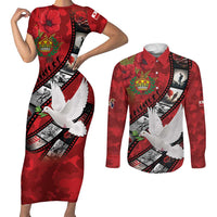 Personalised Tonga ANZAC 1915-2026 Filmstrip Couples Matching Short Sleeve Bodycon Dress and Long Sleeve Button Shirt Lest We Forget 25 April