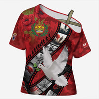 Personalised Tonga ANZAC 1915-2026 Filmstrip Cross Shoulder Shirt Lest We Forget 25 April