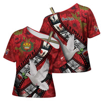 Personalised Tonga ANZAC 1915-2026 Filmstrip Cross Shoulder Shirt Lest We Forget 25 April