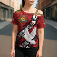 Personalised Tonga ANZAC 1915-2026 Filmstrip Cross Shoulder Shirt Lest We Forget 25 April