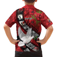 Personalised Tonga ANZAC 1915-2026 Filmstrip Family Matching Off Shoulder Short Dress and Hawaiian Shirt Lest We Forget 25 April