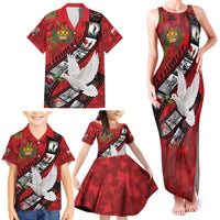 Personalised Tonga ANZAC 1915-2026 Filmstrip Family Matching Tank Maxi Dress and Hawaiian Shirt Lest We Forget 25 April