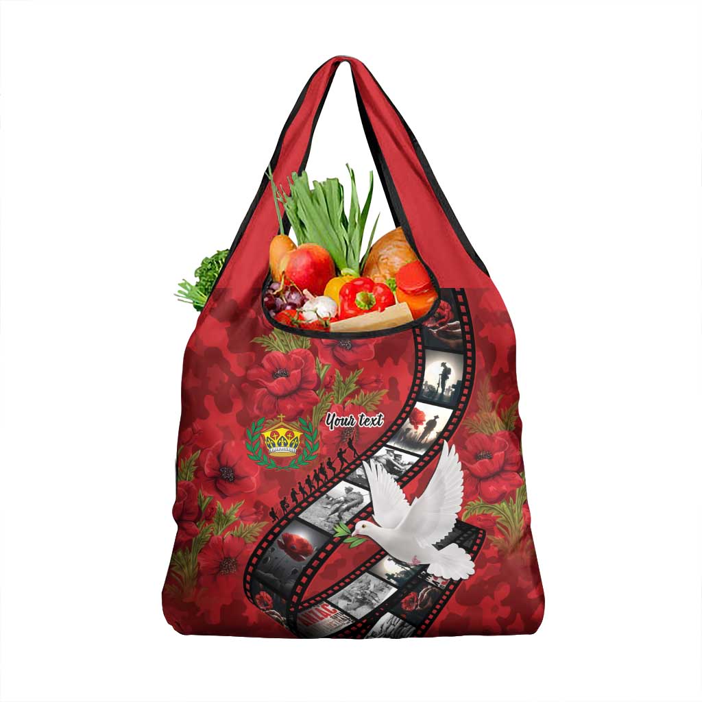 Personalised Tonga ANZAC 1915-2026 Filmstrip Grocery Bag Lest We Forget 25 April