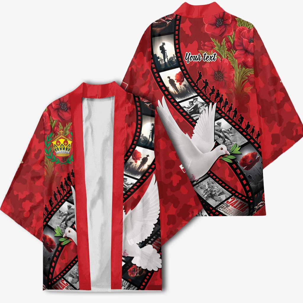 Personalised Tonga ANZAC 1915-2026 Filmstrip Kimono Lest We Forget 25 April
