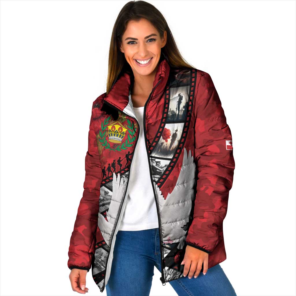Personalised Tonga ANZAC 1915-2026 Filmstrip Padded Jacket Lest We Forget 25 April
