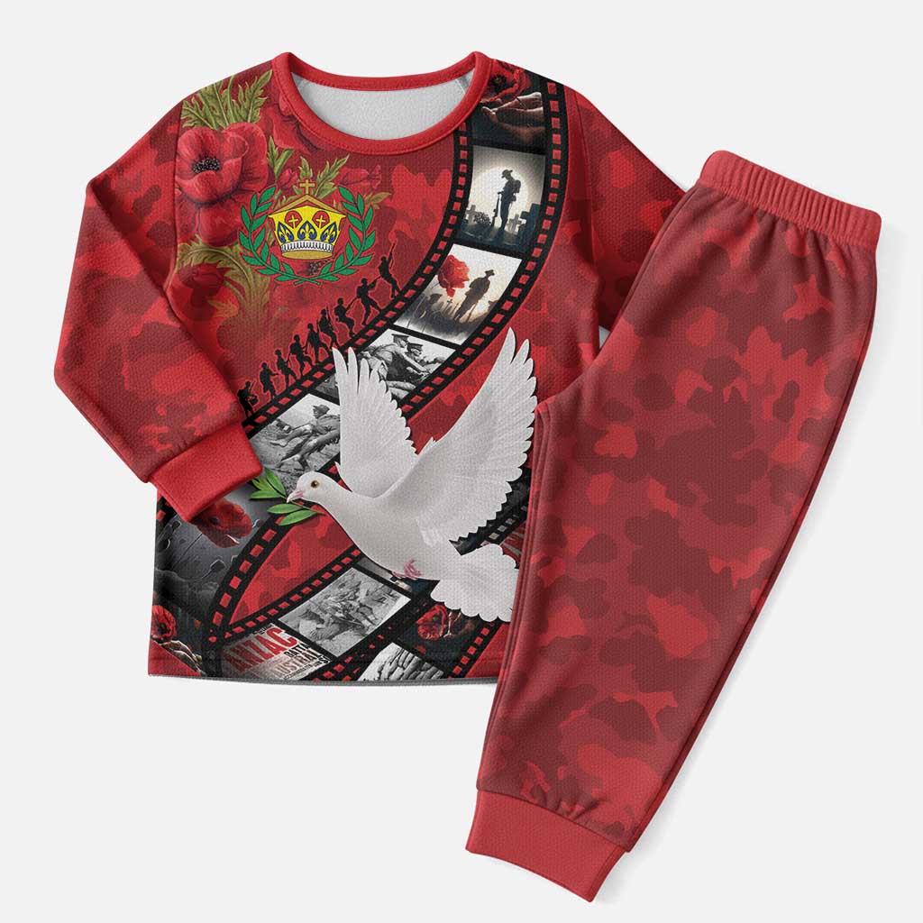 Personalised Tonga ANZAC 1915-2026 Filmstrip Pajama Set Lest We Forget 25 April