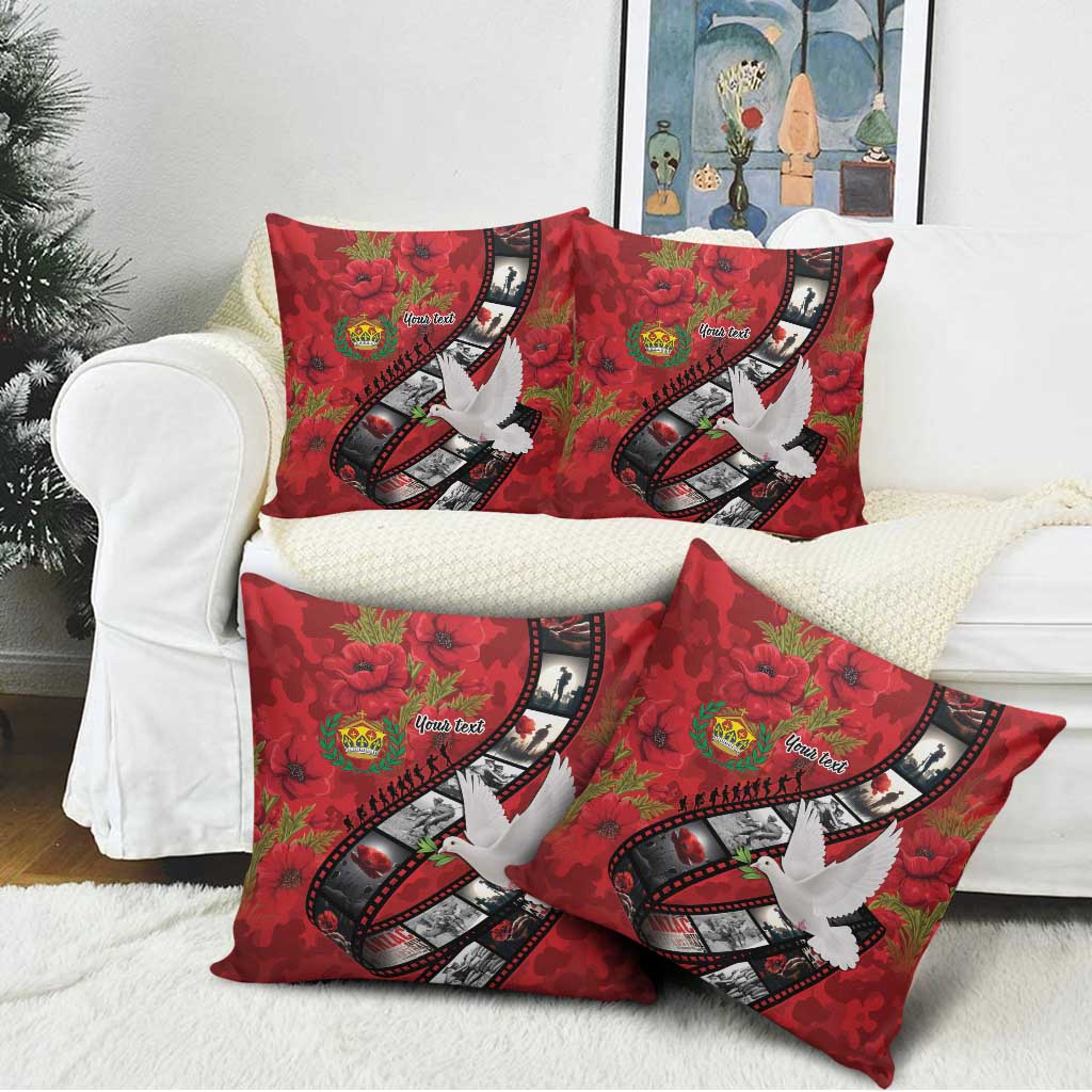 Personalised Tonga ANZAC 1915-2026 Filmstrip Pillow Cover Lest We Forget 25 April