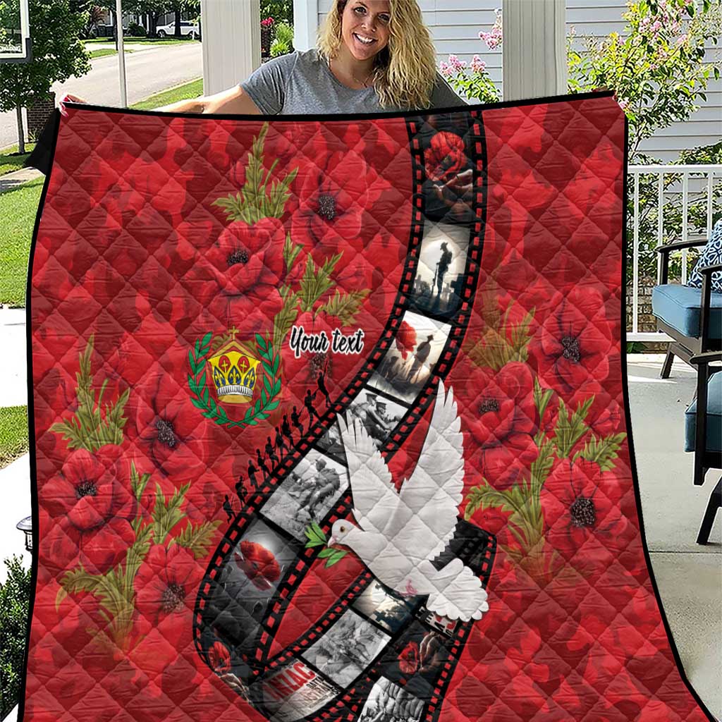 Personalised Tonga ANZAC 1915-2026 Filmstrip Quilt Lest We Forget 25 April