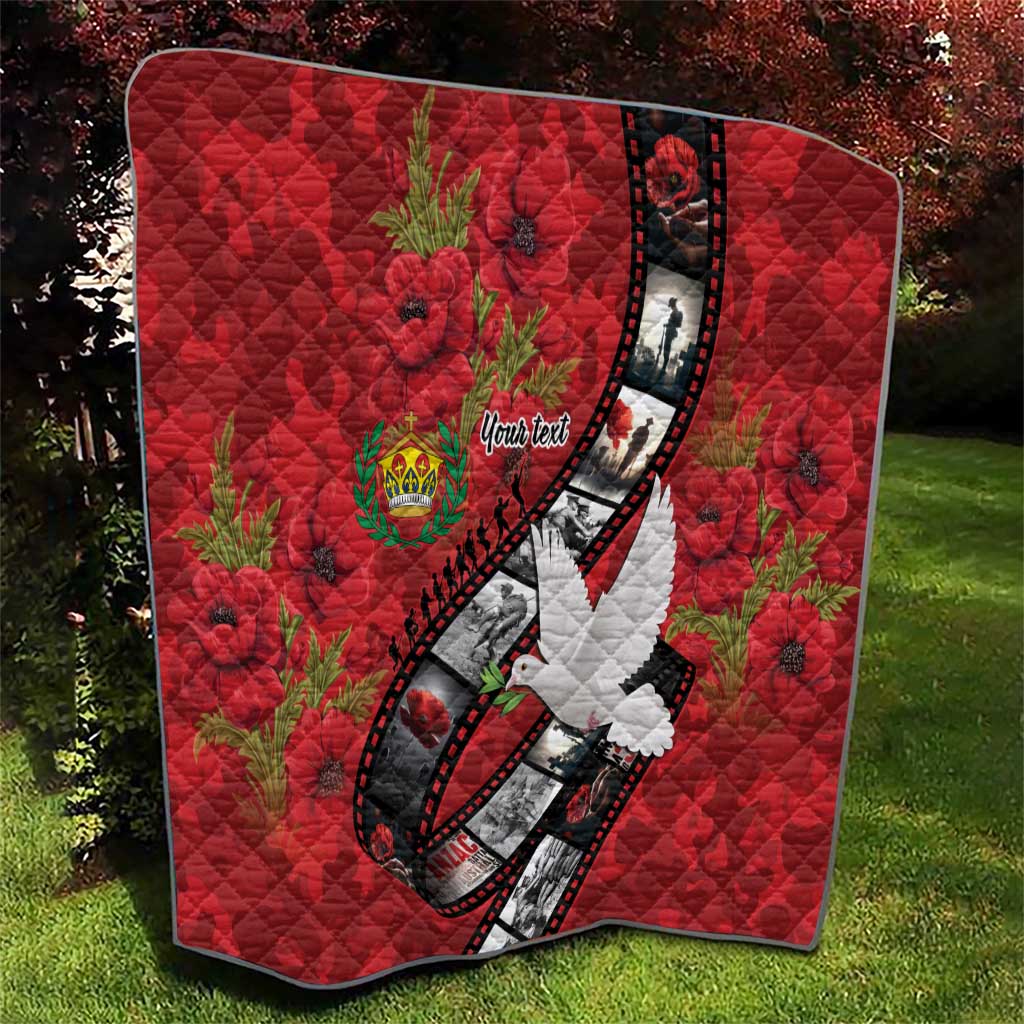 Personalised Tonga ANZAC 1915-2026 Filmstrip Quilt Lest We Forget 25 April
