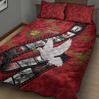 Personalised Tonga ANZAC 1915-2026 Filmstrip Quilt Bed Set Lest We Forget 25 April