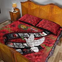 Personalised Tonga ANZAC 1915-2026 Filmstrip Quilt Bed Set Lest We Forget 25 April