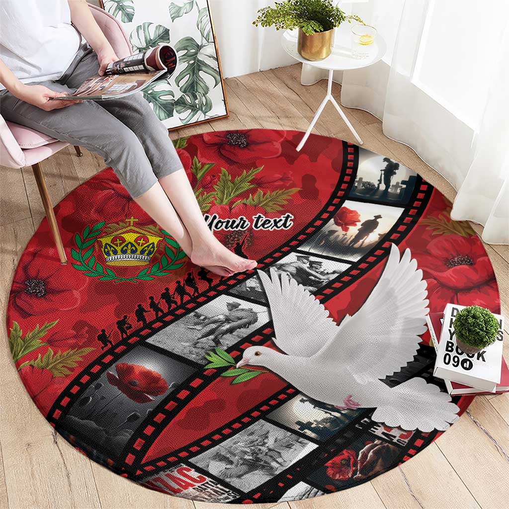 Personalised Tonga ANZAC 1915-2026 Filmstrip Round Carpet Lest We Forget 25 April