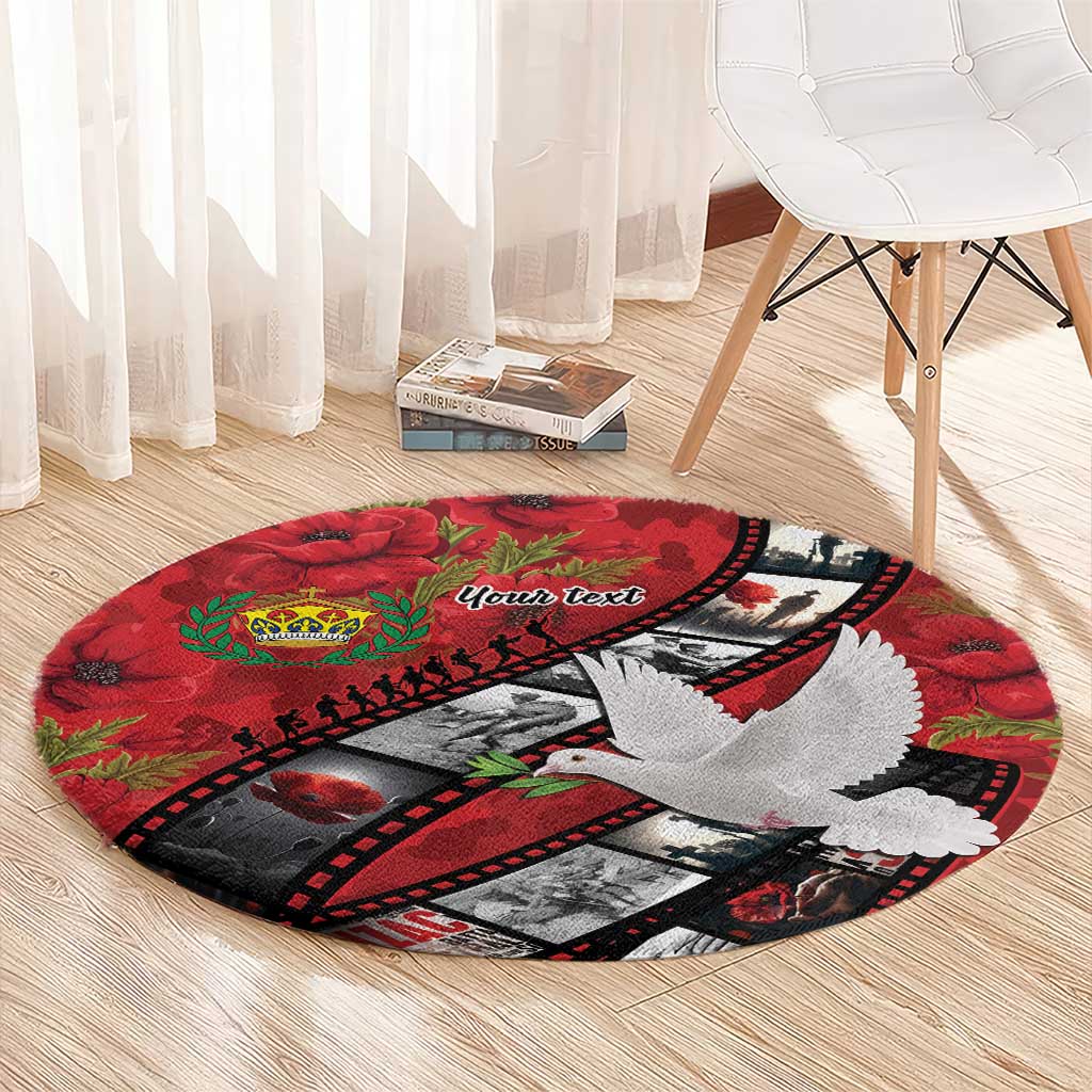 Personalised Tonga ANZAC 1915-2026 Filmstrip Round Carpet Lest We Forget 25 April