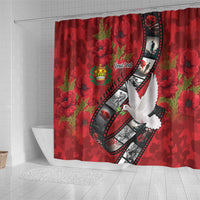 Personalised Tonga ANZAC 1915-2026 Filmstrip Shower Curtain Lest We Forget 25 April
