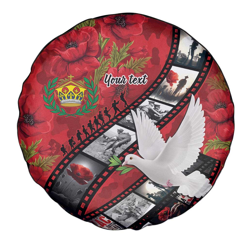 Personalised Tonga ANZAC 1915-2026 Filmstrip Spare Tire Cover Lest We Forget 25 April