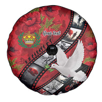 Personalised Tonga ANZAC 1915-2026 Filmstrip Spare Tire Cover Lest We Forget 25 April